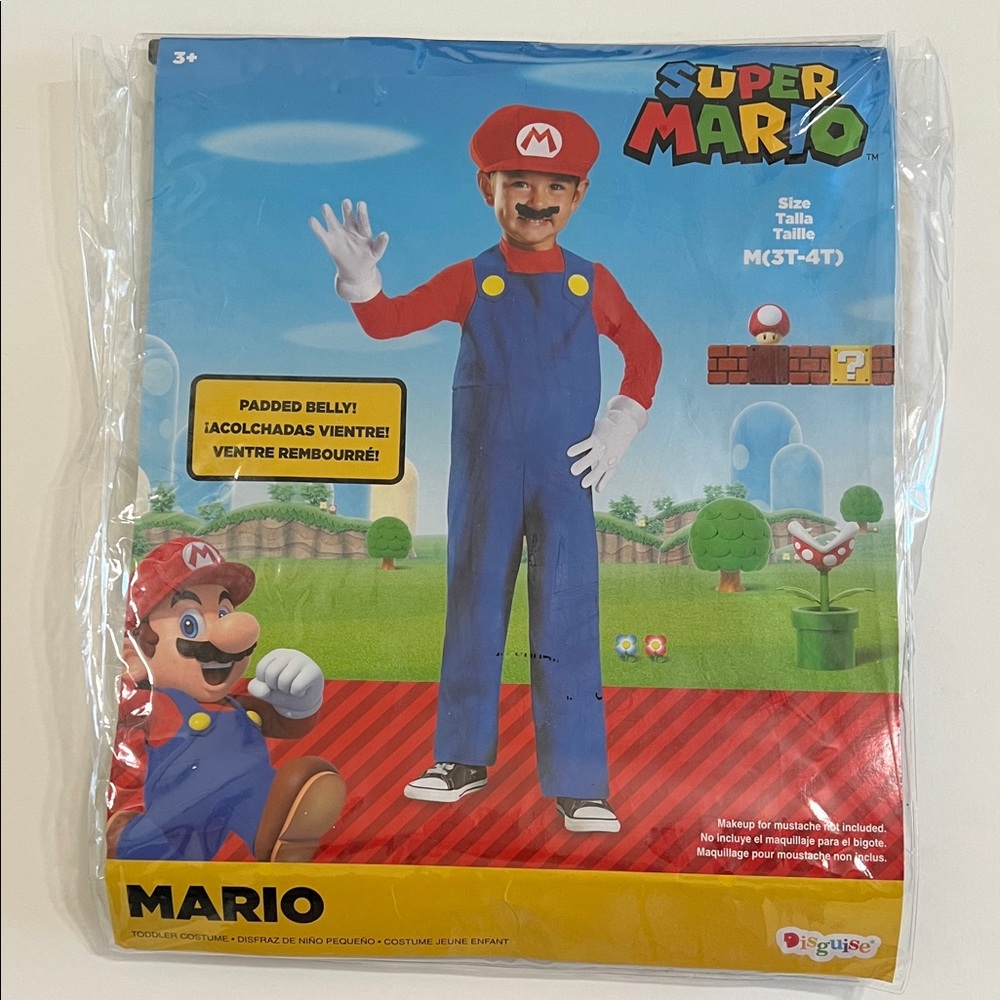 Disguise Super Mario Kids Costume - Red, Blue, White